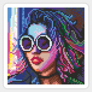 Pixel Art Girl Sticker